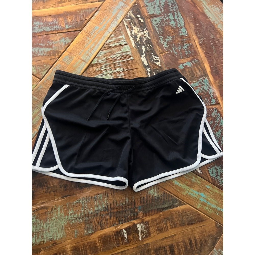 Womens Adidas Black Athletic Running Shorts Size M